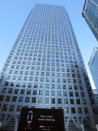 Uno dei grattacieli di Canary Wharf, l'attuale centro moderno della Isle of Dogs