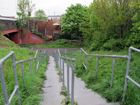 La scalinata che fa accedere ad Addiscombe Railway Park