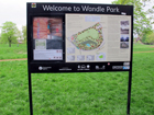 Il cartello che fornisce informazioni sul Parco