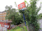 Il cartello della stazione di Drayton Green