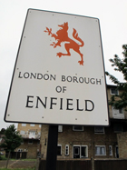 Il cartello che ci conferma che siamo ad Enfield