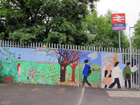 Il tratto terminale "cieco" di Quernmore Road, dove vedete questo murales