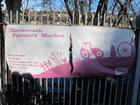 Lo striscione che pubblicizza Blackheath Farmers' Market