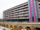 Moderni edifici a lato della stazione di Deptford