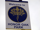 Cartello di benvenuto a Honor Oak Park